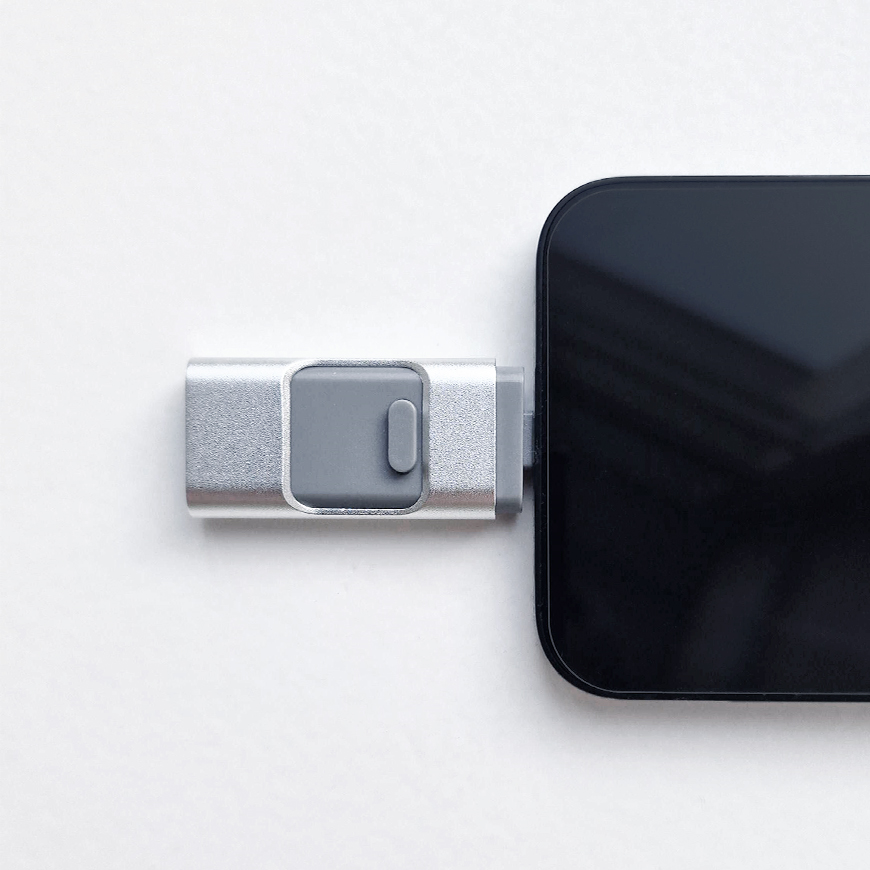 Phoxfer memory stick on white background